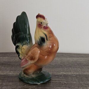 Royal Copley Vintage Rooster Figurine Multicolor 7" Tall Decorative